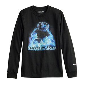 NWT Boys L 14/16 Roblox Legends of Speed Graphic Tee Black MSRP $22
